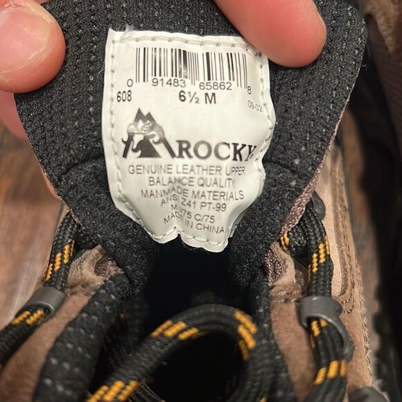 EUC "ROCKY" Low Cut Women's WATERPROOF HIKER BOOTS Size 6.5 M genuine leather - Picture 6 of 10